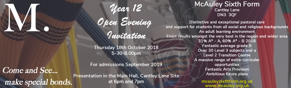 y12open evening banner